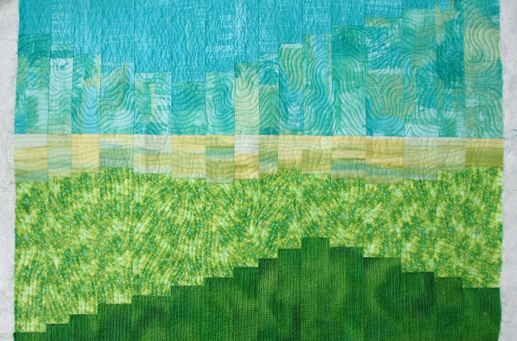Quilted background of Dandelion Puffs