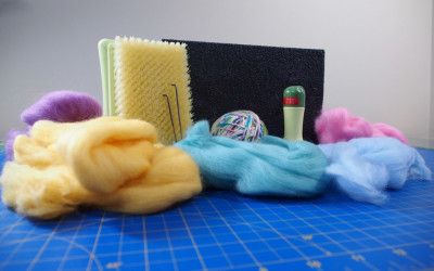 Needle Felting the Dandelion Puffs