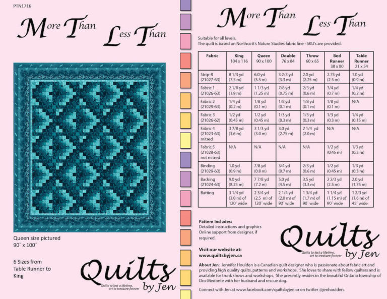 More Than Less Than Quilt Pattern Download Quilts By Jen