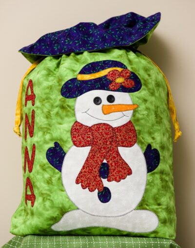 Snow lady Christmas gift bag Santa sac