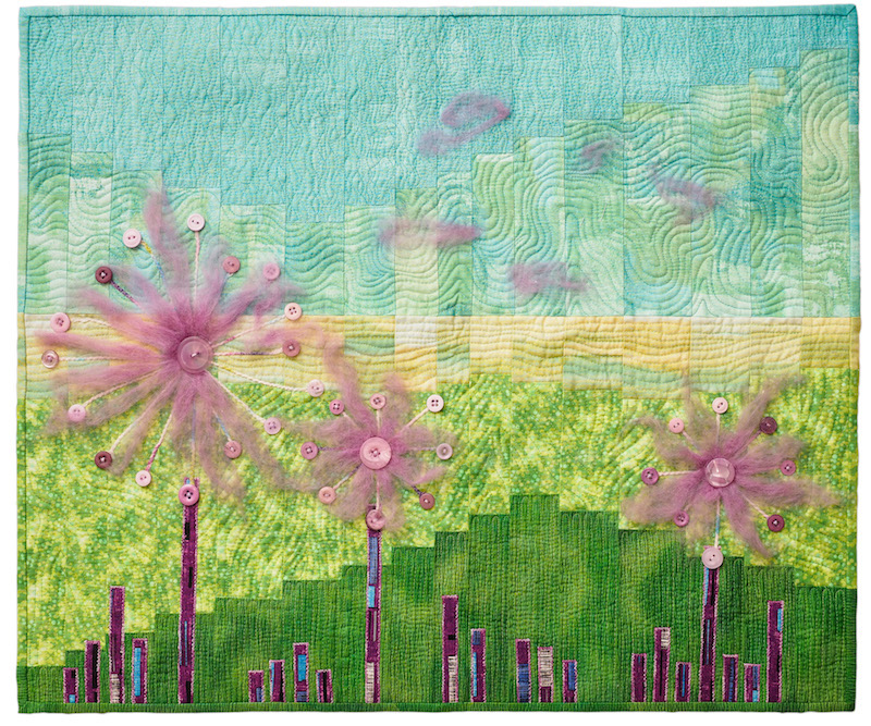 Dandelion Puff Art Quilt