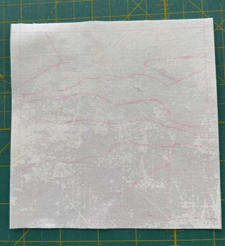 white fabric with pink lines