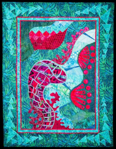 Sea Serpent Art quilt