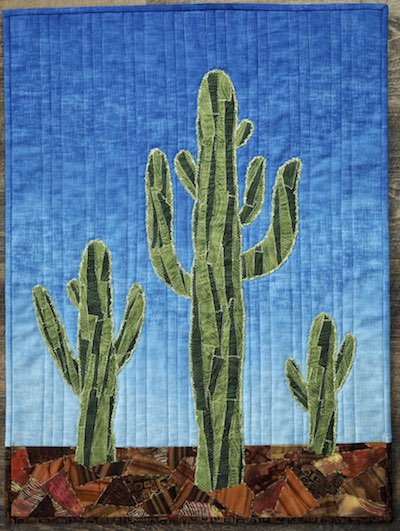 Saguaro art quilt