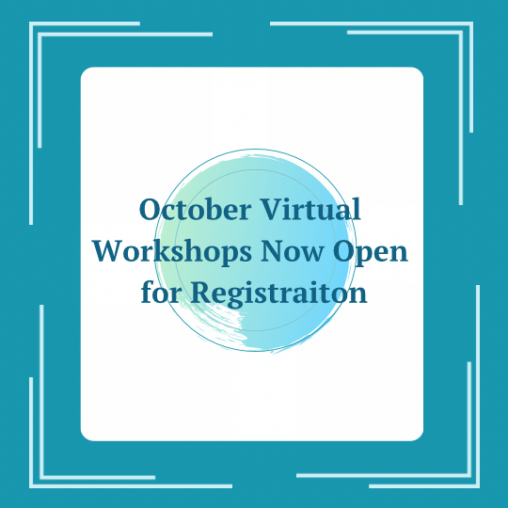 October virtual workshops registration now open announcement button